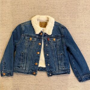 Kids Blue Denim Jacket with Sherpa Lining- Levi’s